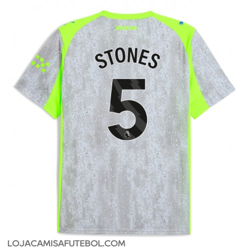 Camisa de Futebol Manchester City John Stones #5 Equipamento Alternativo 2025-26 Manga Curta
